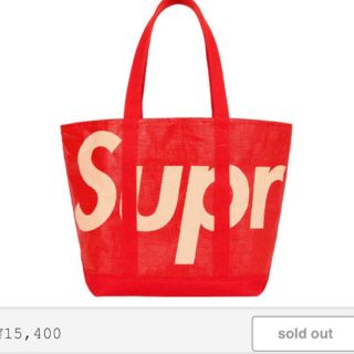 シュプリーム(Supreme)の20SS Supreme Raffia Tote トートバッグ  RED(トートバッグ)