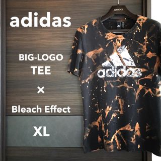 アディダス(adidas)の【激レア1点物】adidas ビッグロゴ×タイダイTEE XL【リメイク古着】(Tシャツ/カットソー(半袖/袖なし))