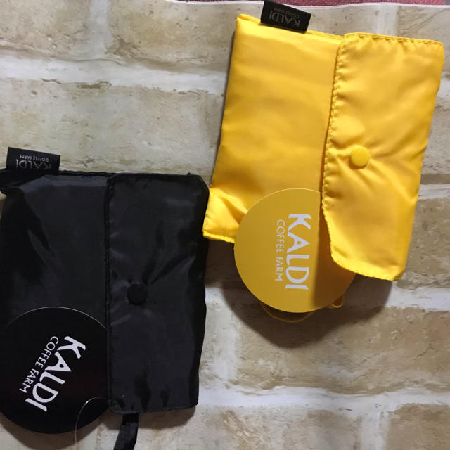 KALDI(カルディ)のカルディエコバック　　黄1   黒1 レディースのバッグ(エコバッグ)の商品写真