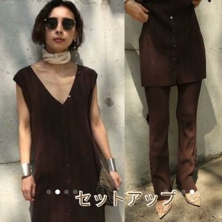 アメリヴィンテージ(Ameri VINTAGE)のAmeri【タグ付新品】定価 35,500円✨ 　リブ　ニ(セット/コーデ)