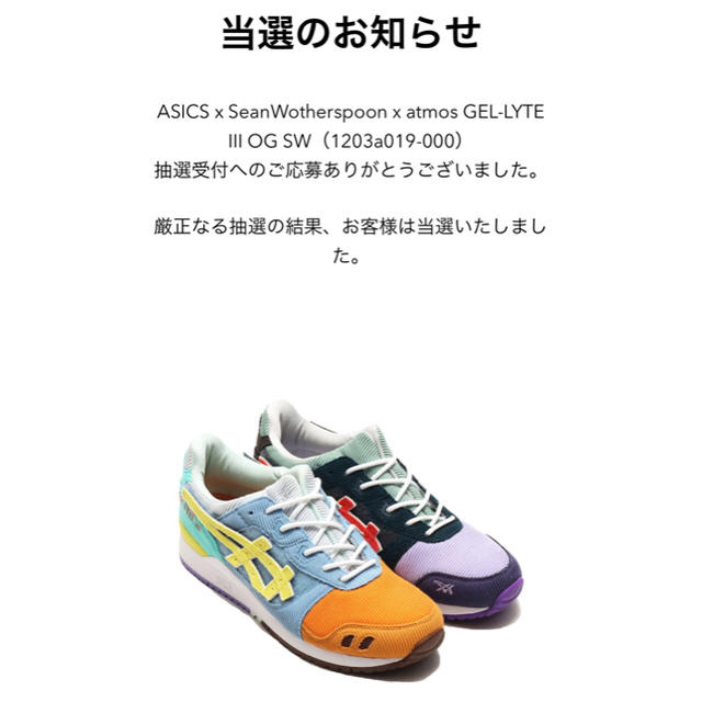 超安値！】 asics sean atmos 26.5 スペシャル仕様