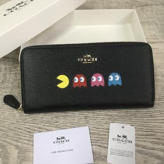 Coach Coach コーチ パックマン 長財布 ファスナー式 ブラックの通販 ラクマ