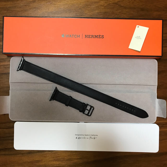 Apple Watch Hermes 40mm 2重巻きベルト レザー 黒ファッション小物