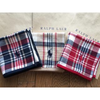 ラルフローレン(Ralph Lauren)の【新品】ラルフローレン タオルハンカチ 3枚セット(ハンカチ)