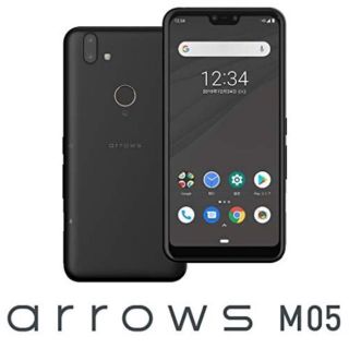 フジツウ(富士通)の新品 富士通 Arrows M05 ブラック SIMフリー(スマートフォン本体)