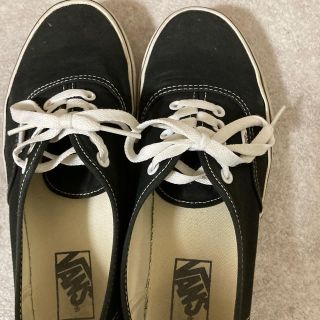 ヴァンズ(VANS)のvans authentic ブラック 25.5センチ(スニーカー)