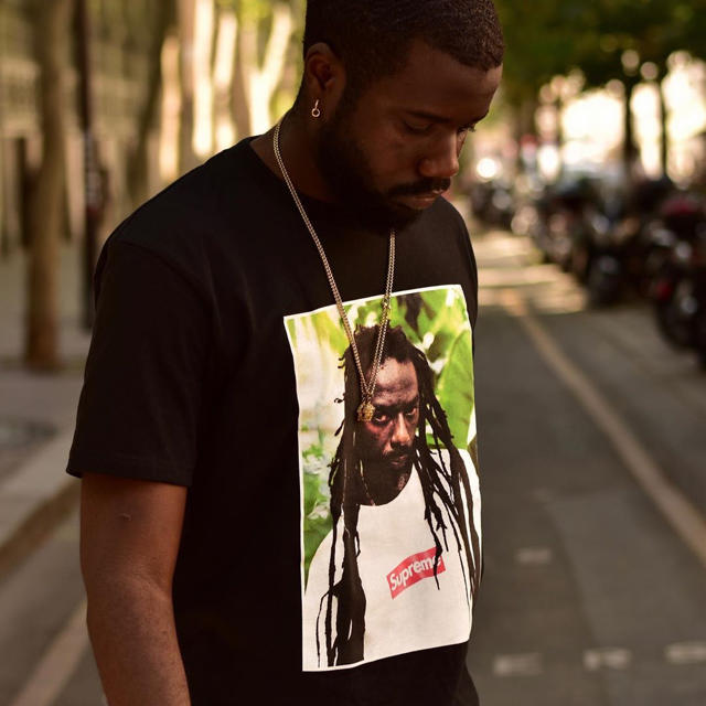 [M] Supreme Buju Banton Tee Black 黒M