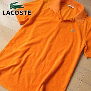 ラコステ(LACOSTE)の美品 2(S位) ラコステ メンズ 半袖ポロシャツ オレンジ(ポロシャツ)