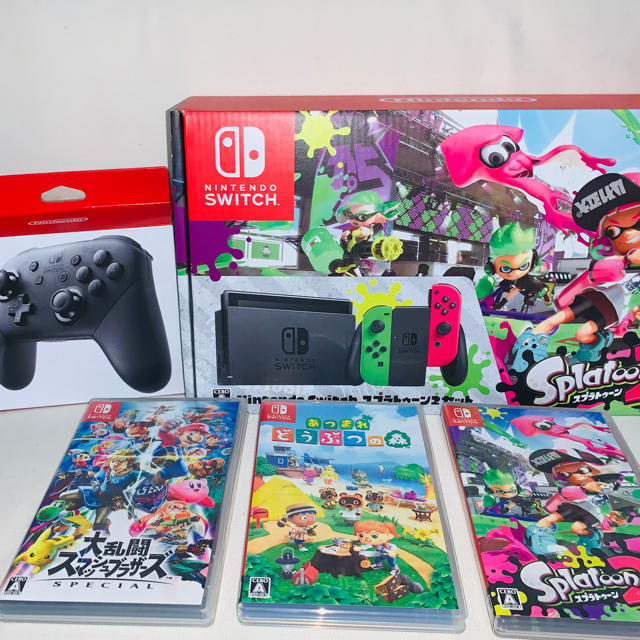 Nintendo switch スプラトゥーン2同梱版＋プロコン、ソフト二本