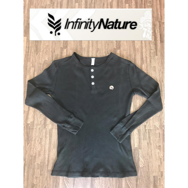 Infinity(インフィニティ)の【infinity  NATURE】ロンT 黒　Mサイズ レディースのトップス(Tシャツ(長袖/七分))の商品写真