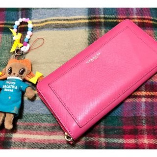 コーチ(COACH)の美品✴︎COACH長財布✴︎ピンク(財布)