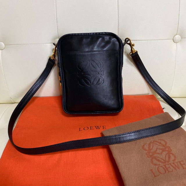 貴重 未使用 LOEWE オールド ロエベ 2way ショルダー バッグ 黒 | フリマアプリ ラクマ