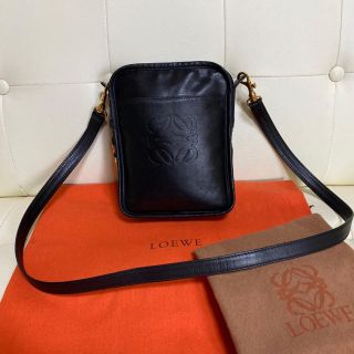 ロエベ(LOEWE)の貴重　未使用　LOEWE オールド　ロエベ  2way ショルダー　バッグ　黒(ショルダーバッグ)