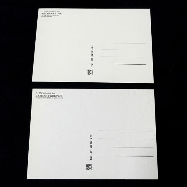 バットマン ポストカード 2枚セット エンタメ/ホビーのコレクション(印刷物)の商品写真