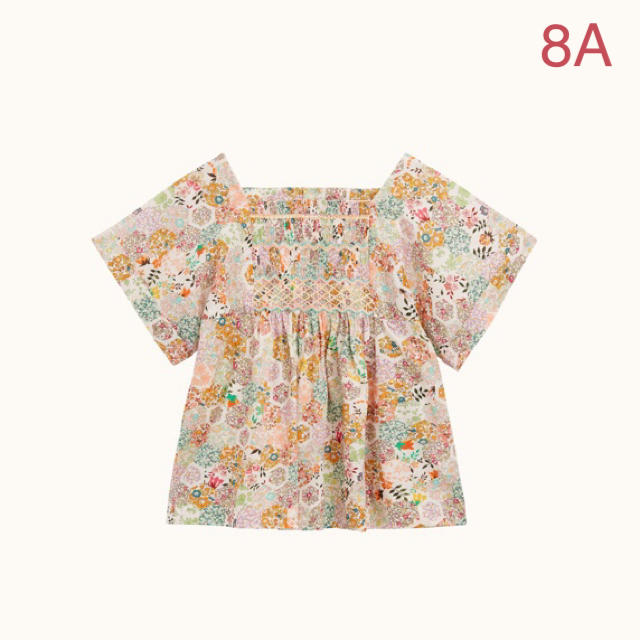 Bonpoint(ボンポワン)の新品未使用  Bonpoint  ブラウス  8A  PAYS キッズ/ベビー/マタニティのキッズ服女の子用(90cm~)(ブラウス)の商品写真