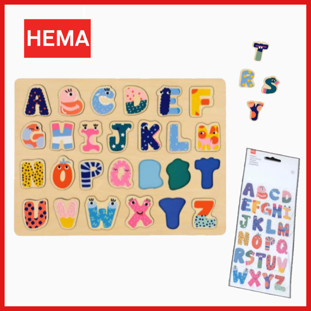 【新品】HEMA オランダ発　知育おもちゃ 英語学習♪シール付き キッズ/ベビー/マタニティのおもちゃ(知育玩具)の商品写真