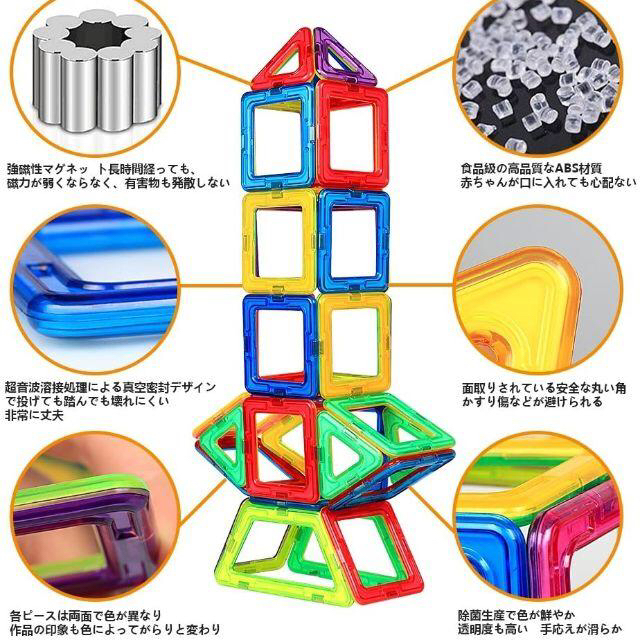 【人気】マグネットブロック　 磁気おもちゃ 　マグネットおもちゃ　収納ケース付き