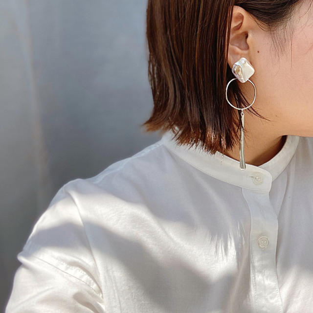 KBF(ケービーエフ)のほうじ茶ラテ(③)pierce/earring ハンドメイドのアクセサリー(イヤリング)の商品写真