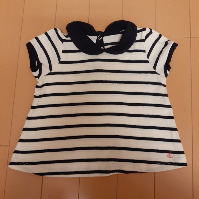 PETIT BATEAU(プチバトー)のプチバトー　定番　ボーダー　Tシャツ　18m 81センチ キッズ/ベビー/マタニティのベビー服(~85cm)(Ｔシャツ)の商品写真