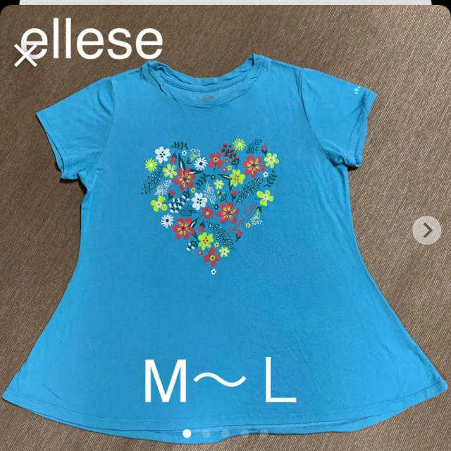 Ellesse Ellese エレッセ 可愛い半袖 ｔシャツ スカイブルー 花柄 M ｌの通販 By M Sang Shop エレッセならラクマ