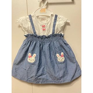 ミキハウス(mikihouse)のミキハウス　女の子用ワンピース　未使用　サイズ70〜80(ワンピース)