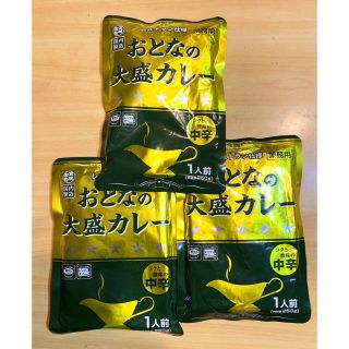 レトルトカレー　食品　レストラン仕様おとなの大盛カレー 中辛3袋セット　非常食(レトルト食品)