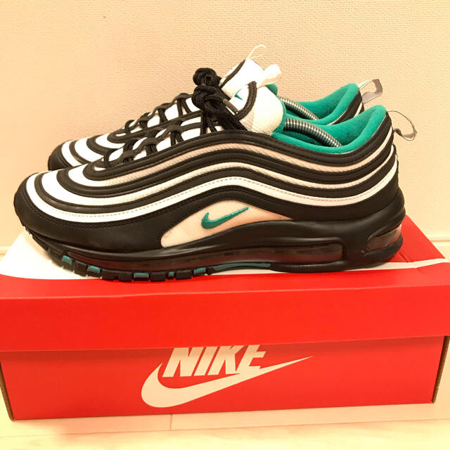 メンズNIKE AIR MAX 97 BLACK/CLEAR EMERALDWHITE