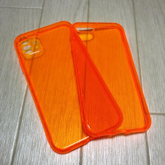 新品 蛍光色 オレンジ iPhone11 ケース おしゃれ 綺麗 スマホ/家電/カメラのスマホアクセサリー(iPhoneケース)の商品写真