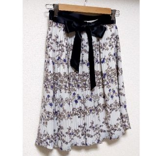 ロペピクニック(Rope' Picnic)のwenge オリエンタル花柄シフォンスカート(ひざ丈スカート)