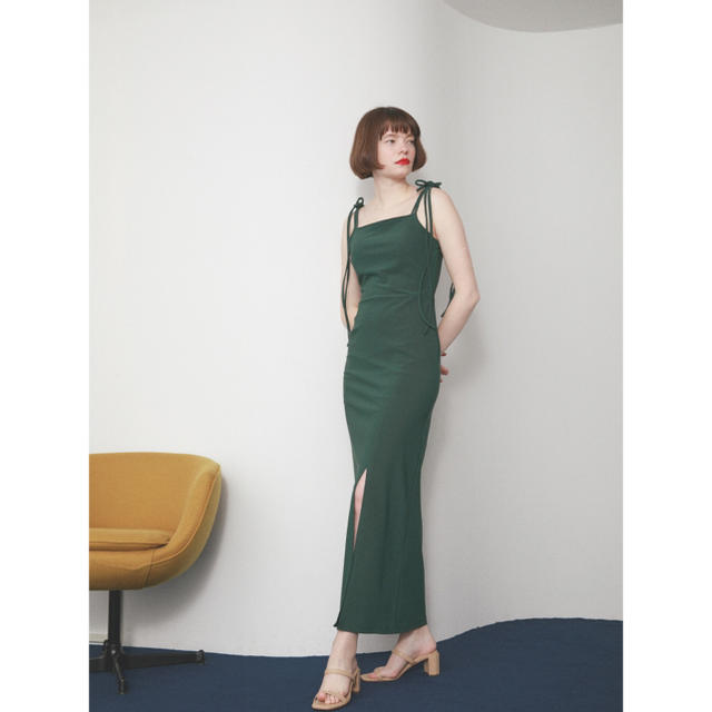 Rosary moon Stretch Cami Dress greenレディース