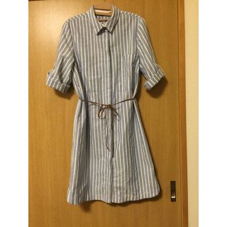 ザラ(ZARA)のZARA シャツワンピ 美品(ひざ丈ワンピース)