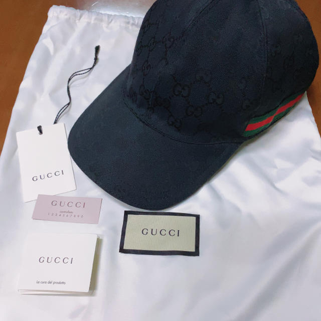 Gucci(グッチ)の大人気🎶GUCCI❤💚グッチ 黒キャップ レディースの帽子(キャップ)の商品写真