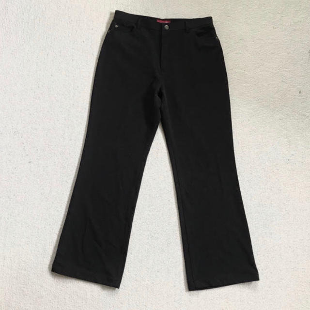 flare wide slacks black 2