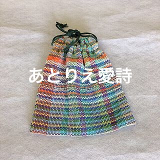 オリジナル(Original)の●18 手織り　機織り日本製　巾着袋　携帯小袋　ポーチ(ポーチ)