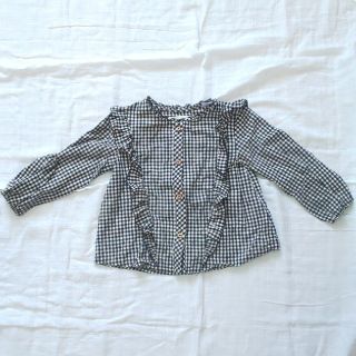 ザラキッズ(ZARA KIDS)の再再々値下げ！zara 104cm ギンガムチェックブラウス(ブラウス)