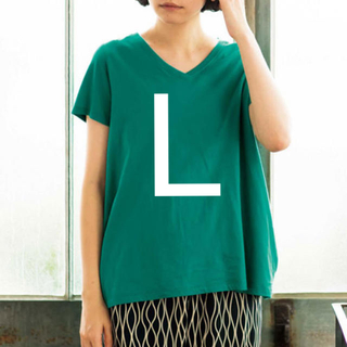 People Tree OCフレアVネック シャツ Lサイズ＋Mサイズ2枚セット(Tシャツ(半袖/袖なし))