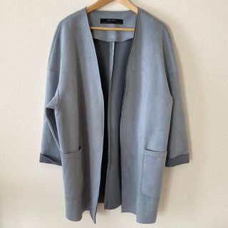 ザラ(ZARA)のZARA水色⏺ライトコート(ノーカラージャケット)