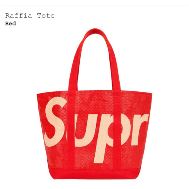 Supreme(シュプリーム)のSUPREME Raffia Tote RED メンズのバッグ(トートバッグ)の商品写真