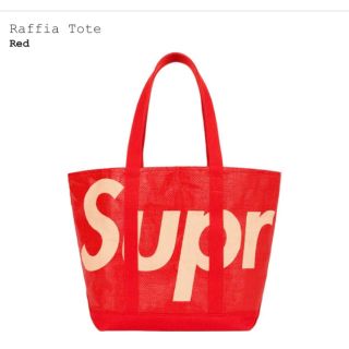 シュプリーム(Supreme)のSUPREME Raffia Tote RED(トートバッグ)