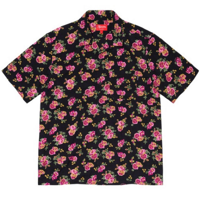 ★Lサイズ★ Supreme Floral Rayon black Shirt