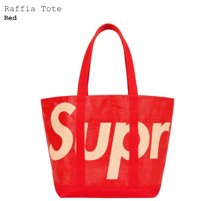 【Red】Supreme Raffia Tote