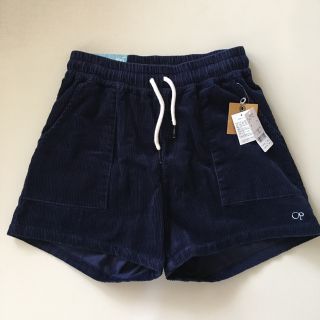 オーシャンパシフィック(OCEAN PACIFIC)の【新品】オーシャンパシフィック　コーデュロイショートパンツ　Mサイズ　ネイビー(ショートパンツ)