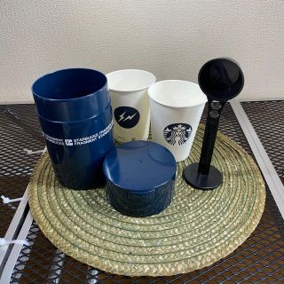 スターバックスコーヒー(Starbucks Coffee)のキャニスターと紙カップ2個と直立スクープのセット(容器)