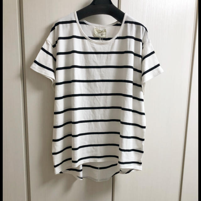 Ungrid(アングリッド)の新品 カラーボーダーハーフスリーブTee レディースのトップス(Tシャツ(半袖/袖なし))の商品写真