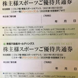 ■東急スポーツオアシス/ゴルフ場・スキー場優待券2枚セット■(その他)