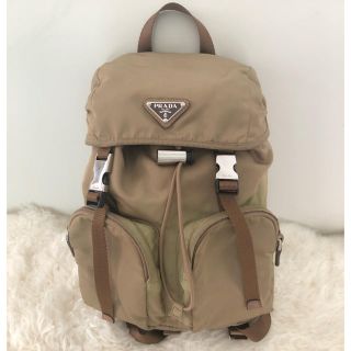 プラダ(PRADA)のPRADA プラダ ブラウンカーキリュック　正規品(リュック/バックパック)