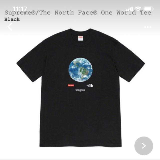 supreme north face one world tee L