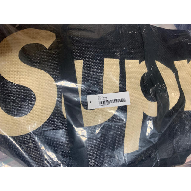 supreme トートバッグ Raffia Tote Black 新品