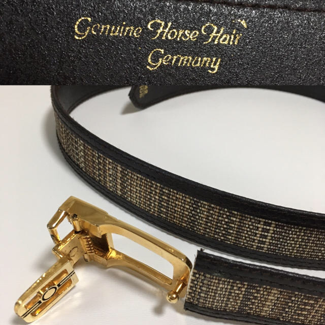 【Genuine Horce Hair】ベルト 茶 ドイツ製 メンズのファッション小物(ベルト)の商品写真