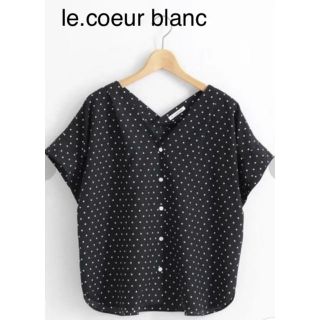 ルクールブラン(le.coeur blanc)の【はるLOVE様専用】le.coeur blanc  ドットブラウス(シャツ/ブラウス(半袖/袖なし))